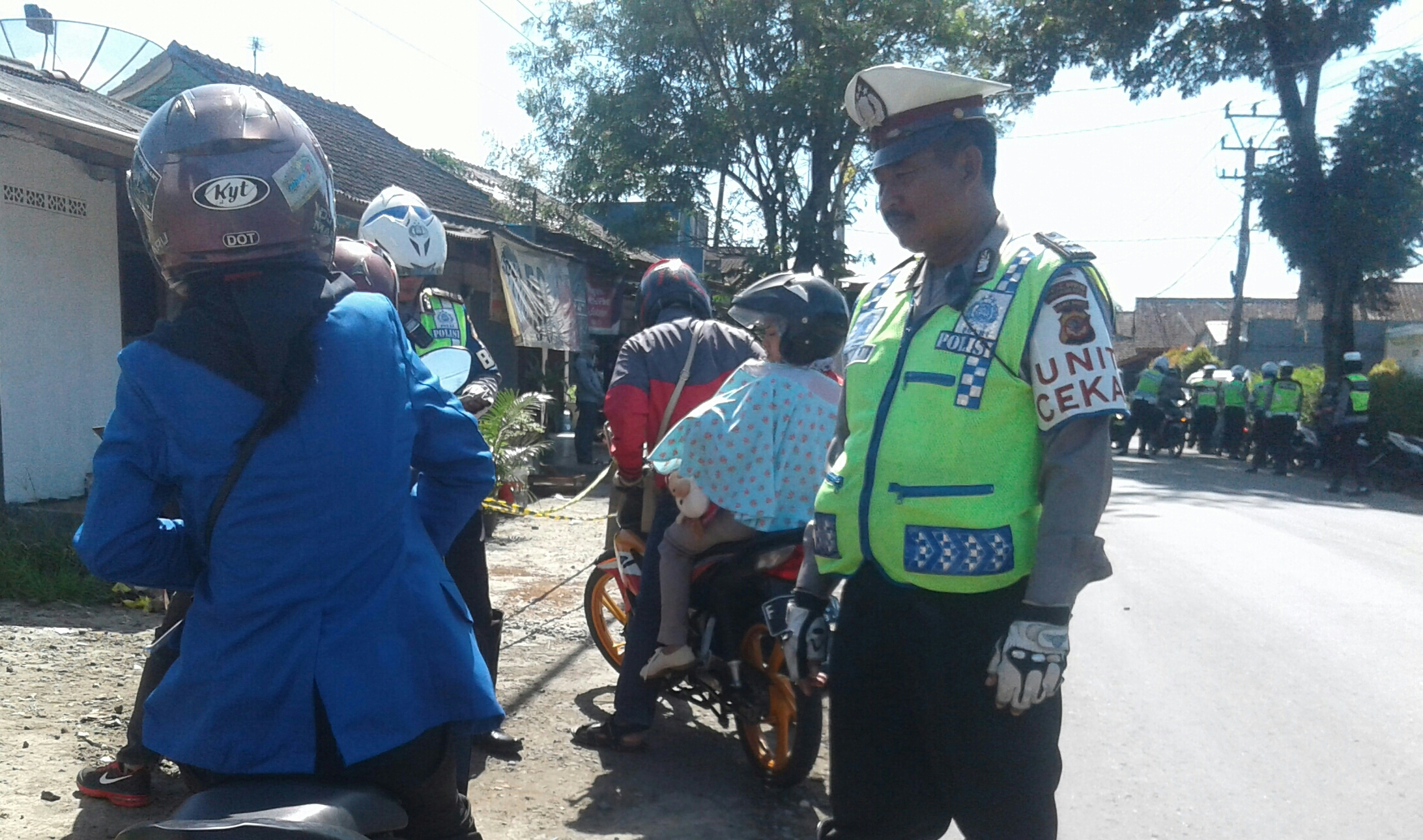 Di Gunungguruh, Ratusan Pengendara Terjaring Razia