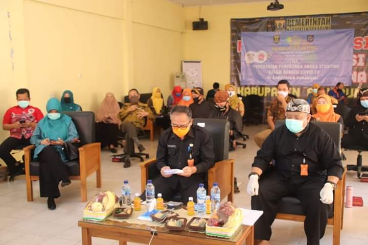 Melalui Vi-Con Sekda Buka Rembung Stunting Kabupaten Sukabumi