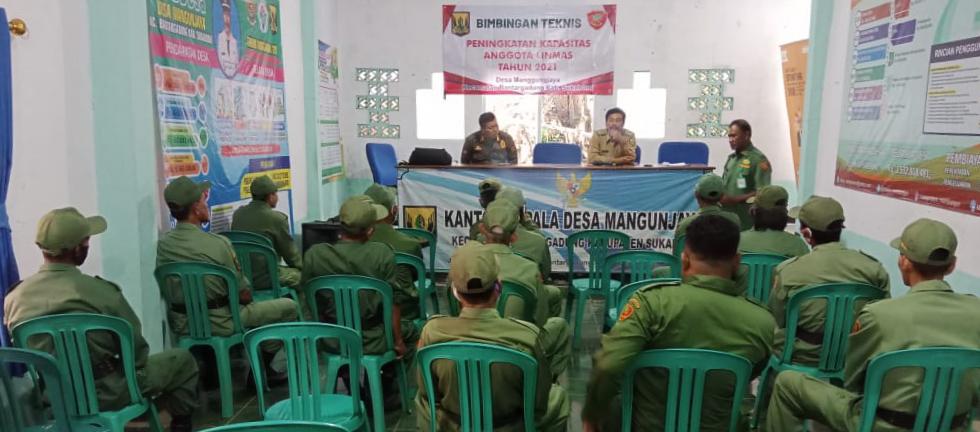 Pemdes Mangunjaya Godok Kemampuan Puluhan Anggota Satlinmas