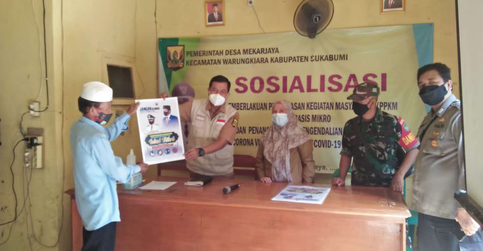 Satgas Covid-19 Tingkat Desa, Gelar Sosialisasi PPKM Skala Mikro di Desa Mekarjaya