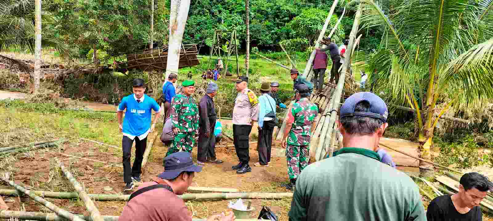 Peduli Warga, Koramil 0622-07/Jampangtengah Bangun Jembatan