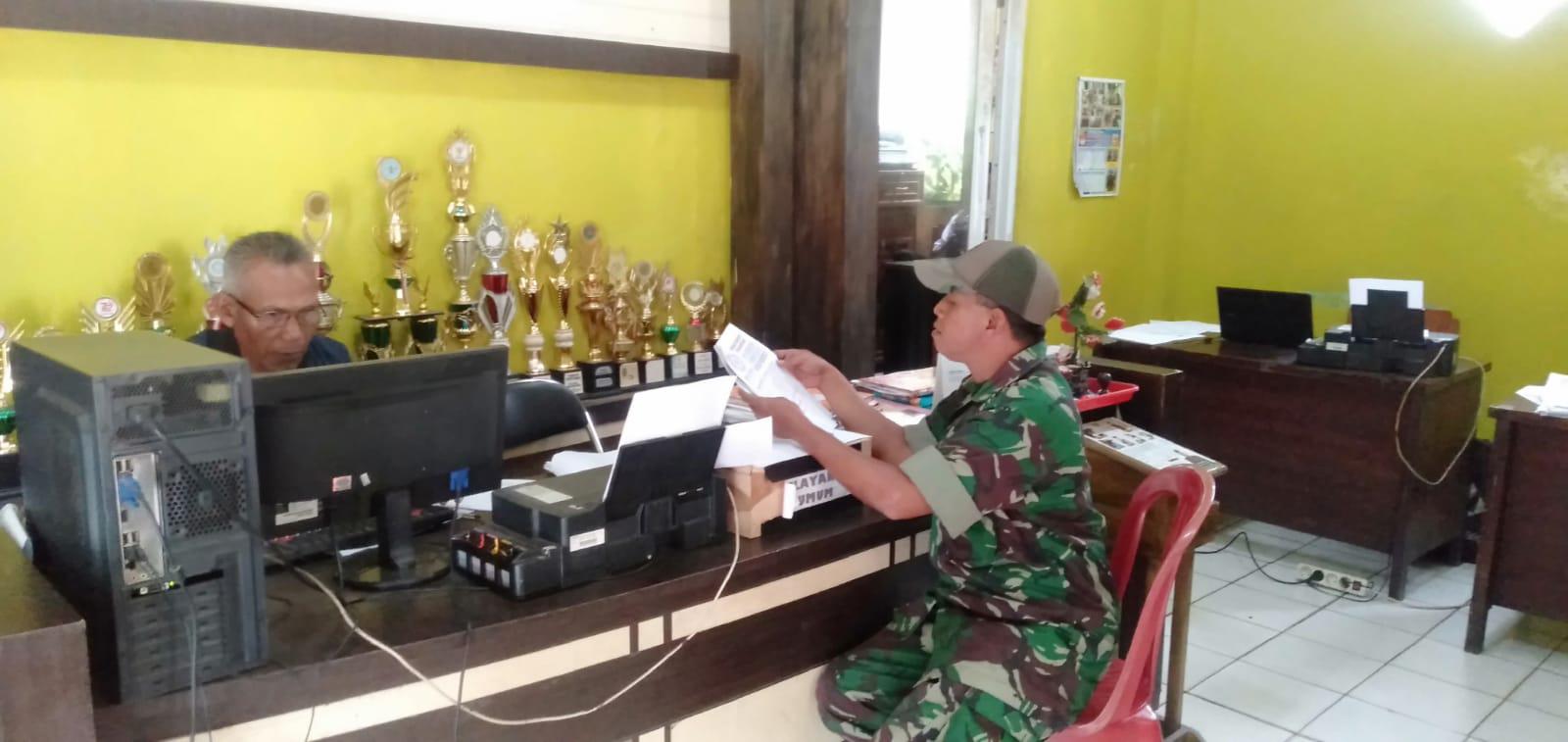 Babinsa Warungkiara Lakukan Puldater 2022