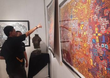 Lukisan Unik Karya Pemuda Asal Sukabumi Pukau Pengunjung Pameran