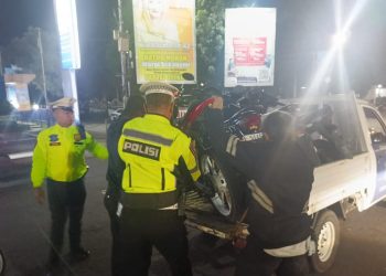 Polisi ‘Kandangkan’ 15 Unit Sepeda Motor Berknalpot Brong