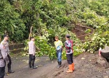 Longsor di Simpenan Tutup Ruas Jalan Kiaradua – Bagbagan