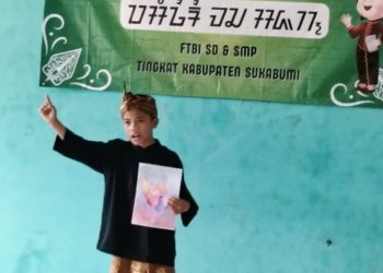 Siswa SDN Wangunreja Sabet Juara Harapan II Maca Sajak Putra