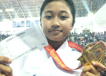 Siswi SMPN 13 Sukabumi Raih Emas di Kejuaraan Karate Internasional Senkaido