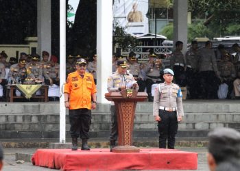 Bupati Sukabumi Hadiri Apel Kesiapan Tanggap Darurat Bencana di Alun-Alun Palabuhanratu