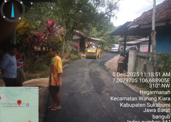 Pemdes Hegarmanah Mulai Aspal Jalan Babakan Jengkol Lewat Banprov