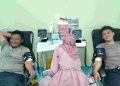 Anggota Polsek Jampangkulon Donor Darah untuk Pasien Kritis di RSUD Jampangkulon